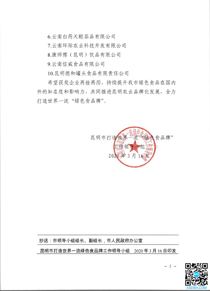 031915001429_0小组关于授予2019年昆明市绿色食品“10大名品”“10强企业”“10佳创新企业”称号的决定_5 031915001429_0小组关于授予2019年昆明市绿色食品“10大名品”“10强企业”“10佳创新企业”称号的决定_5